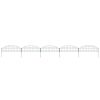 Arched Garden Fence Set 30.4"x10.2" Green