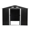 8'X10'Ft  Tool storage shed - Charcoal Black