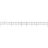 Garden Fence with Hoop Top Steel 50.2' Black