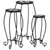 Mosaic Tables 3 pcs Black and White Ceramic