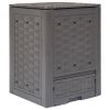 Garden Composter Brown 23.6"x23.6"x32.7" 79.3gal Plastic Rattan