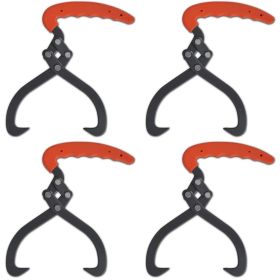 4 pcs Log Tongs with PVC Handle