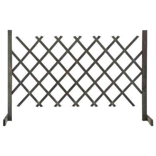 Garden Trellis Fence Gray 47.2"x35.4" Solid Firwood
