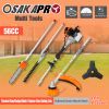 8 in 1 Multi-Functional Trimming Tool, 56CC 2-Cycle Garden Tool System with Gas Pole Saw, Hedge Trimmer, Grass Trimmer, and Brush Cutter EPA Compliant