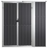 Garden Tool Shed Anthracite 63.4"x35"x63.4" Galvanized Steel