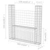 Gabion Basket U-Shape Galvanized Steel 63"x7.9"x59.1"