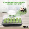 iPower Heating Seed Starter Germination Kit Seedling Propagation Tray with Heater and 5in Vented Humidity Dome; 1-Pack; Black&Transparent