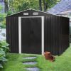 8'X10'Ft  Tool storage shed - Charcoal Black