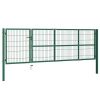 Garden Fence Gate with Posts 137.8"x39.4" Steel Green
