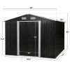 8'X10'Ft  Tool storage shed - Charcoal Black