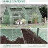 Portable Greenhouse Garden Hot House with Two PE/PVC Covers;  Steel Frame and 2 Roll Up Windows 6' x 3' x 3'