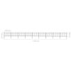 Garden Fence with Hoop Top Steel 50.2' Black