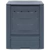 Garden Composter Gray 23.6"x23.6"x28.7" 68.7 gal