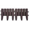 Lawn Edgings 36 pcs Brown 393.7" PP