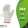PUREVACY Cotton String Knit Gloves with Elastic Knit Wrist for Men & Women. Hand Protection for Warehouse; Gardening; BBQ