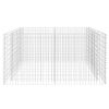 Gabion Raised Bed Steel 70.9"x35.4"x39.4" Silver