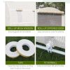 19' x 10' x 7 Steel Frame Walk-In Tunnel Greenhouse Garden Warm House- White-AS