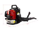 52cc gasoline backpack  leaf blower 2 cycle engine gas powered with nozzle extension fow lawn care