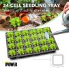 iPower Heating Seed Starter Germination Kit Seedling Propagation Tray with Heater and 5in Vented Humidity Dome; 1-Pack; Black&Transparent
