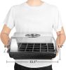iPower Heating Seed Starter Germination Kit Seedling Propagation Tray with Heater and 5in Vented Humidity Dome; 1-Pack; Black&Transparent