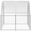 Outdoor Chicken Coop 9.8'x39.4'x6.6' Galvanized Steel