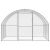 Outdoor Chicken Coop 9.8'x39.4'x6.6' Galvanized Steel