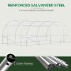 19' x 10' x 7 Steel Frame Walk-In Tunnel Greenhouse Garden Warm House- White-AS