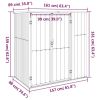 Garden Tool Shed Anthracite 63.4"x35"x63.4" Galvanized Steel