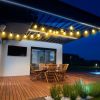 Plug-in Globe String Light Warm White Fairy Light Bulbs Outdoor Water Resistant