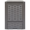 Garden Composter Brown 23.6"x23.6"x32.7" 79.3gal Plastic Rattan