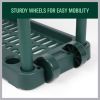 Portable Rolling Utility Storage Rack with Wheels for Garden Tools