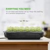 iPower Heating Seed Starter Germination Kit Seedling Propagation Tray with Heater and 5in Vented Humidity Dome; 1-Pack; Black&Transparent