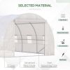 19' x 10' x 7 Steel Frame Walk-In Tunnel Greenhouse Garden Warm House- White-AS