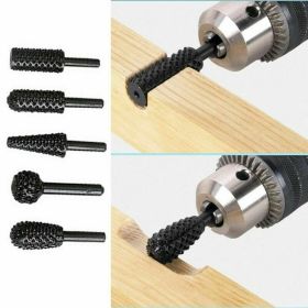 Electric Rotary Grinding Head Wood File Carving Knife (Color: Black)