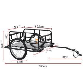 Foldable Cargo Bicycle Trailer Traction Tool Cart (Option: CT004A-Average Size)