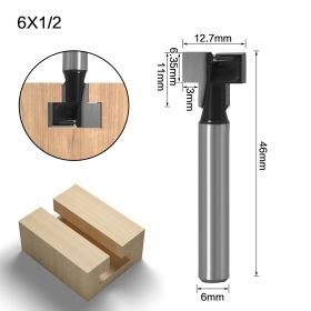 Woodworking cutter 1/4 handle keyhole cutter (Option: F)