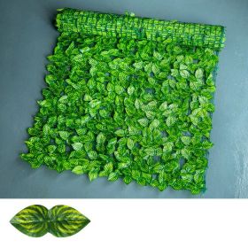 Foreign Trade Simulation Green Radish Leaf Fence Net Artificial Plastic Fence Balcony Fence Simulation Fence Garden Fence (Option: Green-1-0.5X1M)