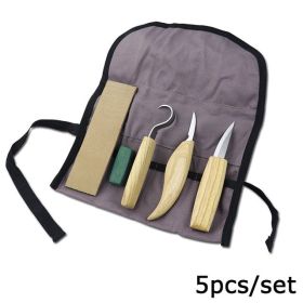 Stainless Steel Wood Carving Knife Art Wood Carving Tool (Option: Tool-Q5pcs)