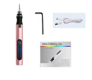 Wireless Jade Carving Machine Polishing Engraving Tool Electric Polishing Pen (Option: Pink-Color box-USB)