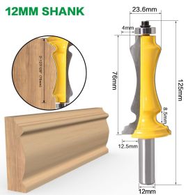 High-grade Woodworking Milling Cutter Handrail Cutter Line Cutter (Option: 12 handles)