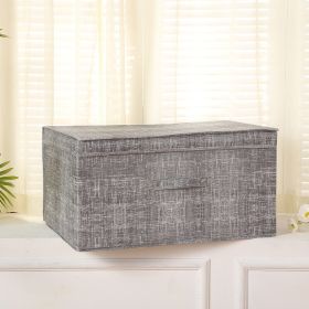 Fabric Foldable Storage Storage Box Toy Clothes Storage Bag (Option: Light gray-24L)
