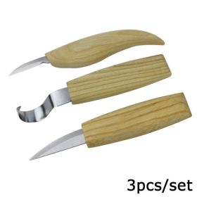 Stainless Steel Wood Carving Knife Art Wood Carving Tool (Option: Tool-Q3pcs)