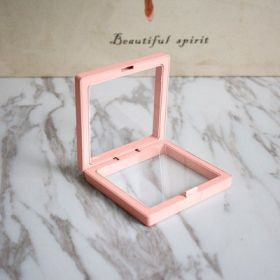 Anti-oxidation PE Film Jewelry Storage Box Color Film Suspension Box (Option: Pink-7 Ã— 7 Ã— 2cm)