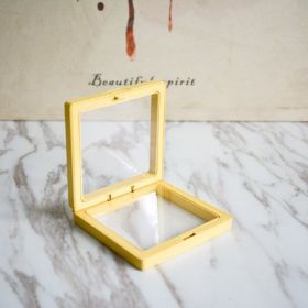 Anti-oxidation PE Film Jewelry Storage Box Color Film Suspension Box (Option: Yellow-7 Ã— 7 Ã— 2cm)
