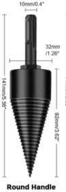 Hammer Drill And Hexagonal Hardened High-Hardness Split Drill Bit (Option: Black-B)