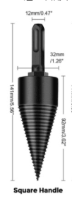 Hammer Drill And Hexagonal Hardened High-Hardness Split Drill Bit (Option: Black-D)