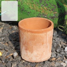 Thick Clay Earthen Pot Breathable Succulents Outdoor Balcony Soil Ceramic Basin (size: medium)
