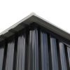 6' x 8' Outdoor Backyard Garden Metal Storage Shed for Utility Tool Storage - Coffee