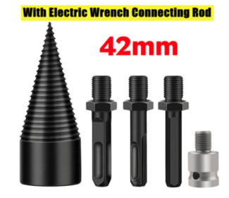 Hammer Drill And Hexagonal Hardened High-Hardness Split Drill Bit (Option: Black-I)