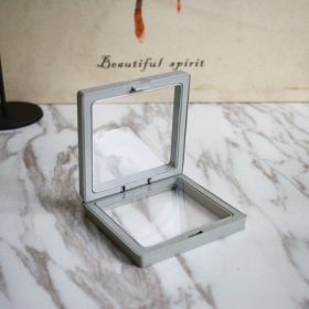 Anti-oxidation PE Film Jewelry Storage Box Color Film Suspension Box (Option: Gray-9 Ã— 9 Ã— 2cm)